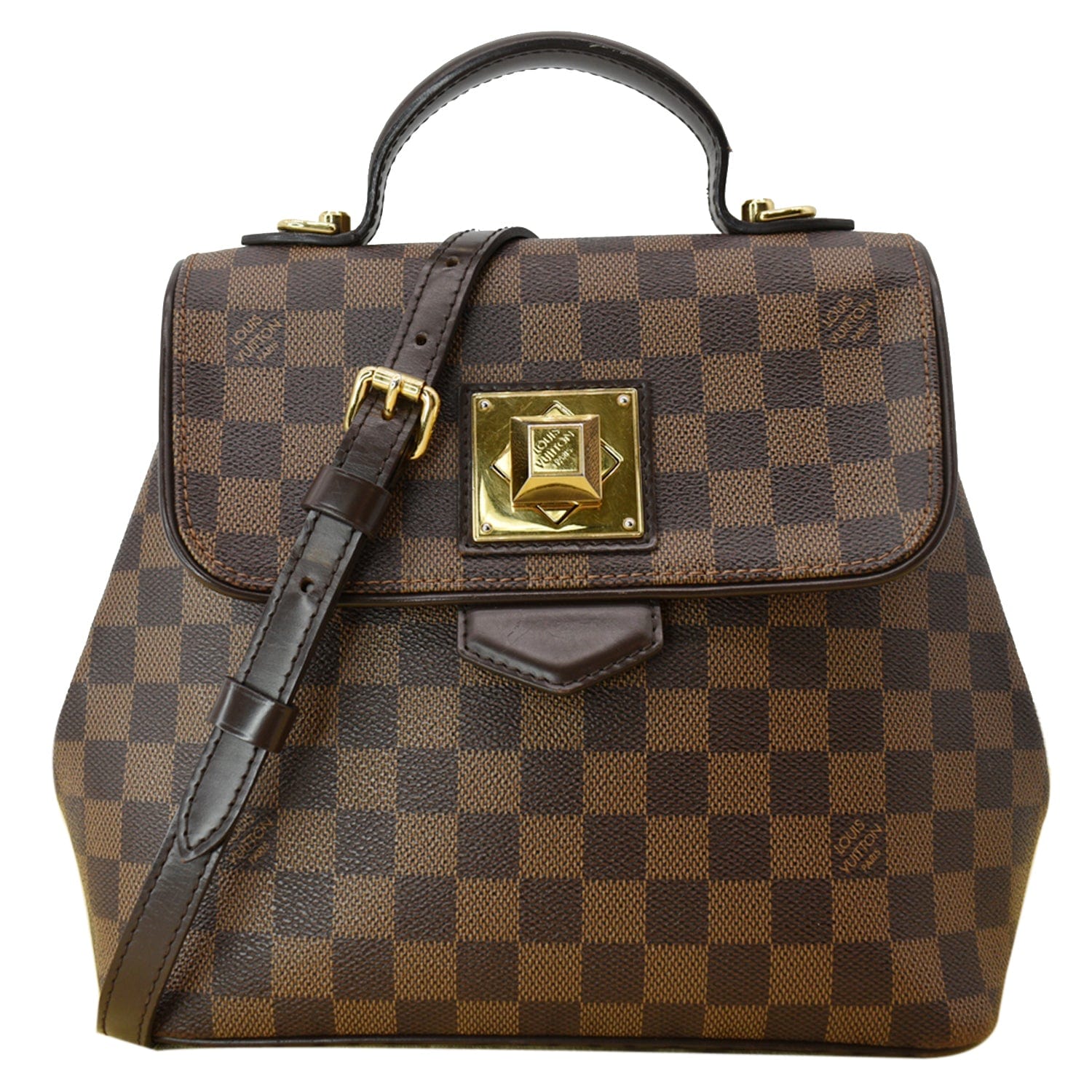 LOUIS VUITTON Bergamo PM Damier Ebene Shoulder Bag Brown