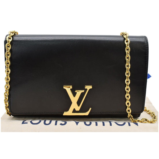 Louis Vuitton Red Calfskin Leather Chain Louise GM Bag