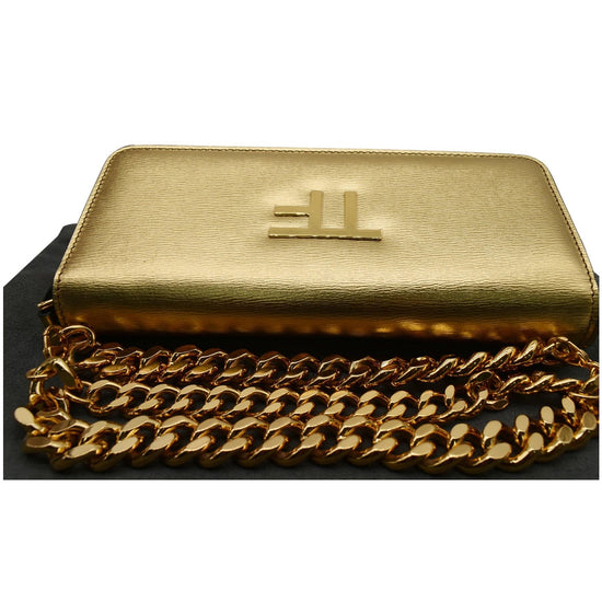 TOM FORD - Introducing the Triple Chain Bag with gold, silver and ruthenium  hardware and a TF metal logo.  #TOMFORD