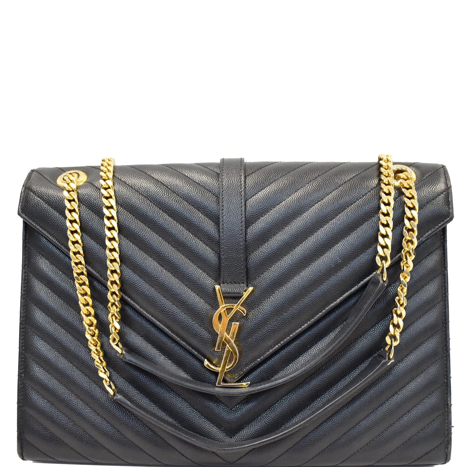 Yves Saint Laurent Large Envelope Grain De Poudre Bag