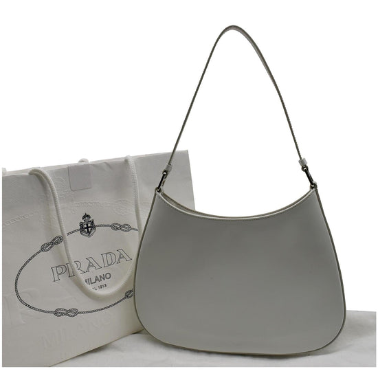 Cleo leather handbag Prada White in Leather - 34770536