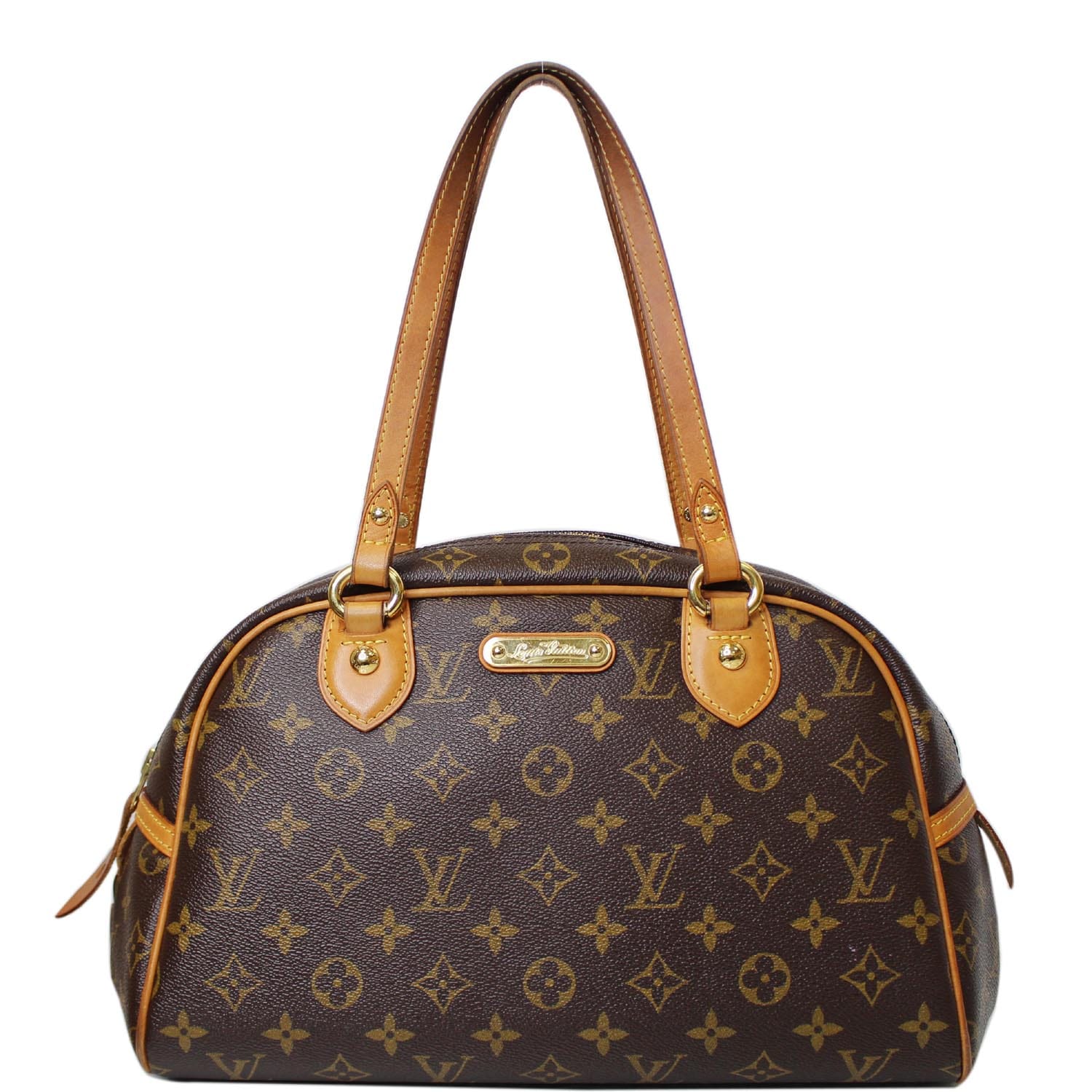Louis+Vuitton+City+Bag+Shoulder+Bag+PM+Brown+Canvas for sale online