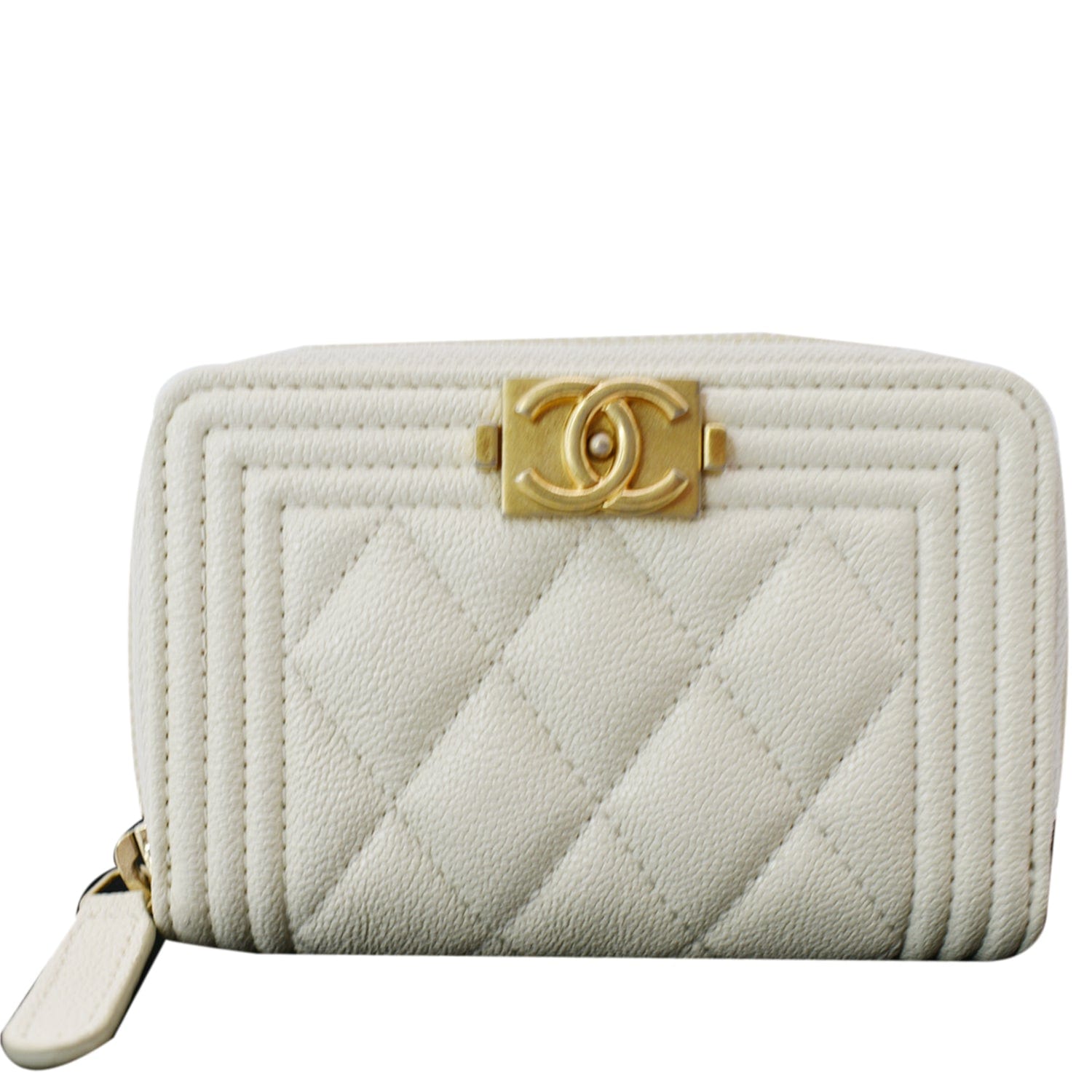 chanel small zip around wallet