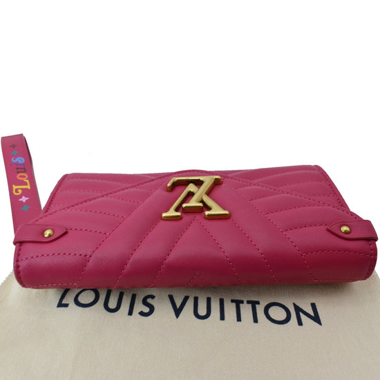 LOUIS VUITTON New Wave Compact Wallet Light Pink Leather M63729 Women