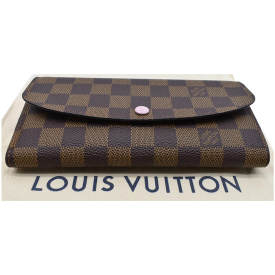 LOUIS VUITTON Damier Azur Emilie Wallet Rose Ballerine 1292074