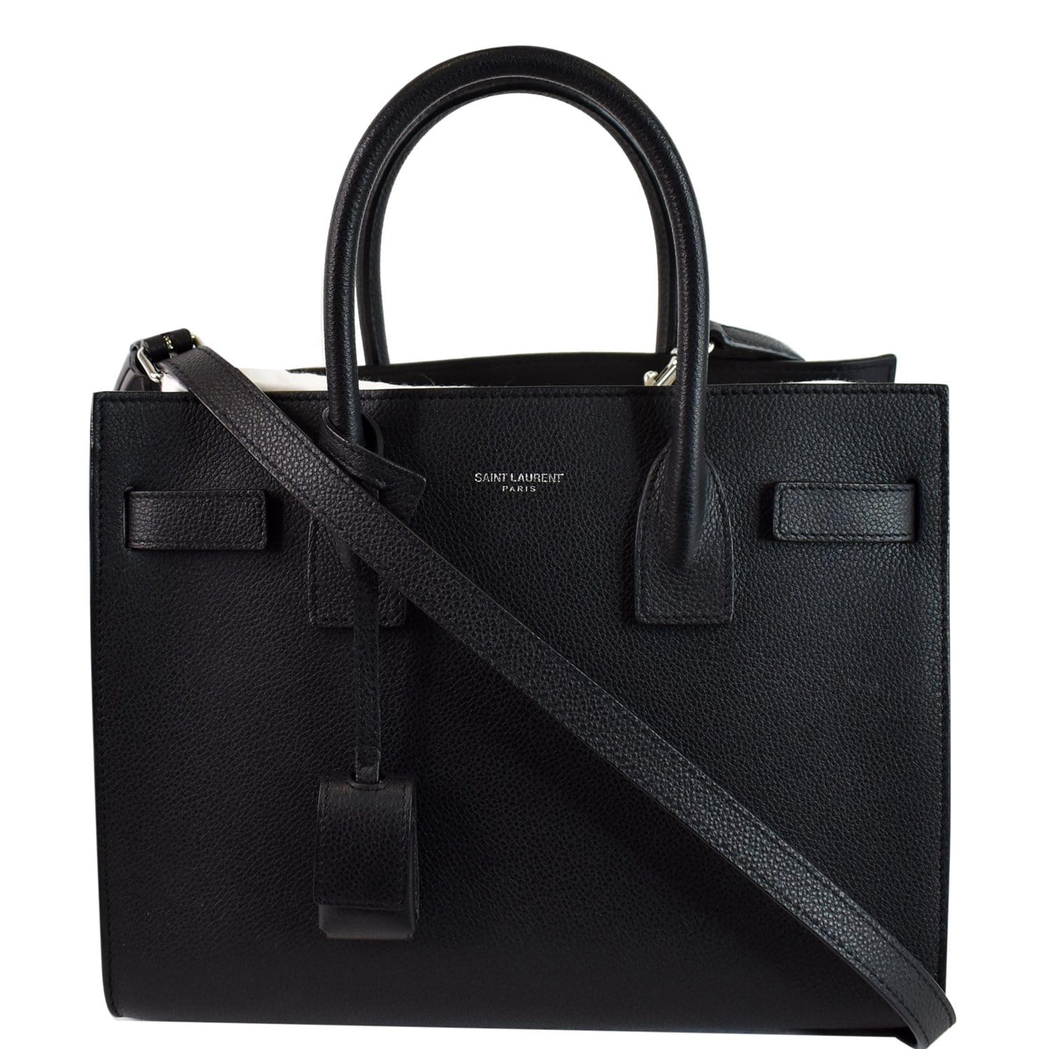 Baby Sac De Jour Black Grained Leather