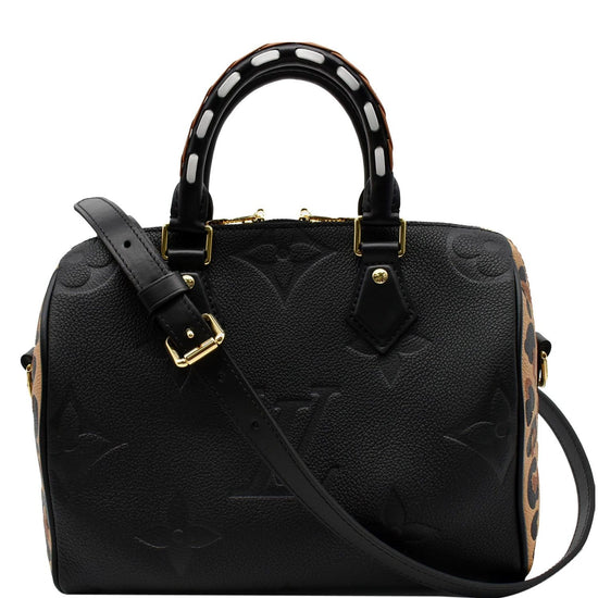 Speedy leather travel bag Louis Vuitton Black in Leather - 27477961