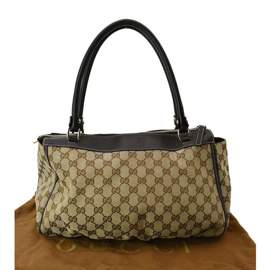 D-ring cloth handbag Gucci Brown in Cloth - 31998107