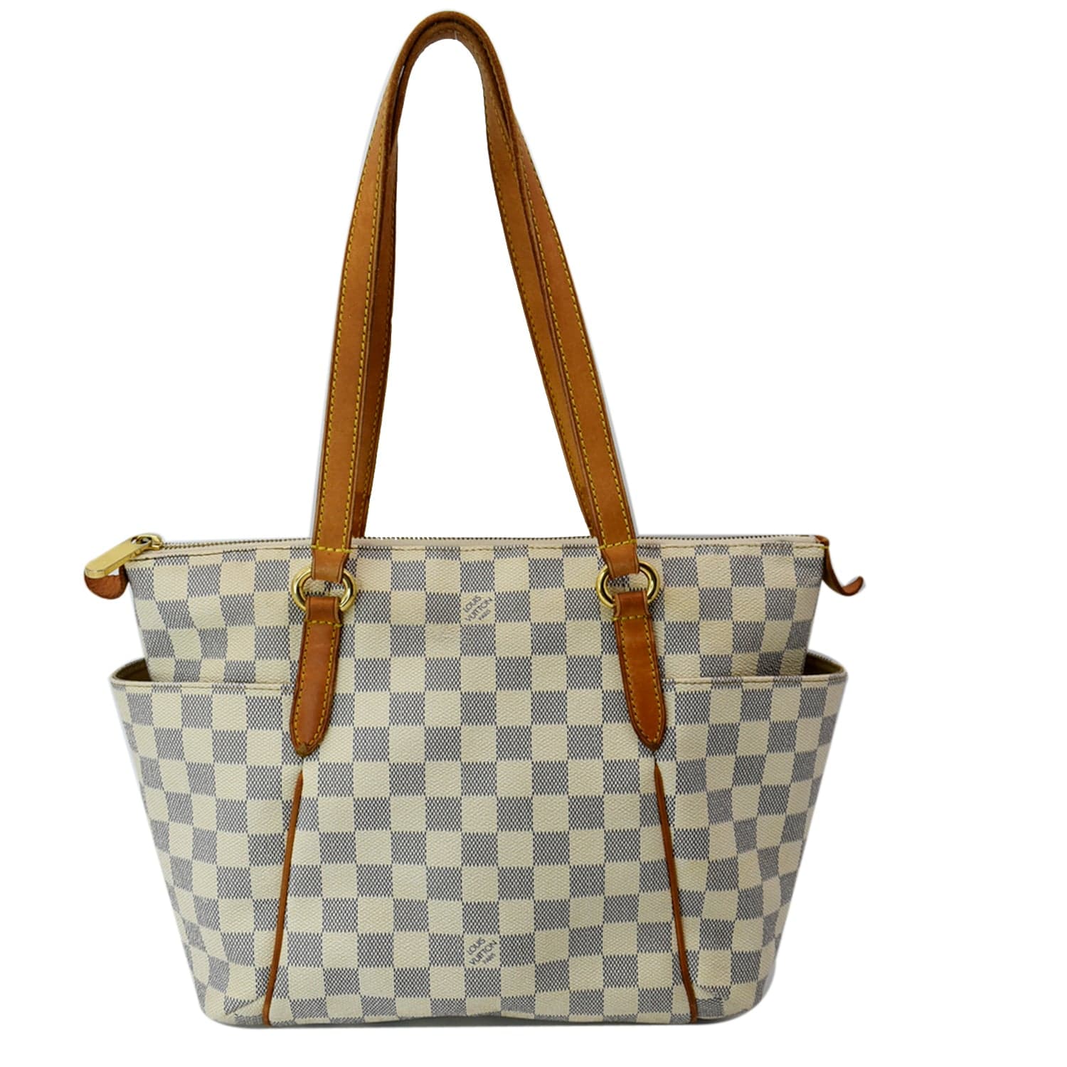 Louis Vuitton Totally Pm Zip 870953 White Damier Azur Canvas Tote, Louis  Vuitton