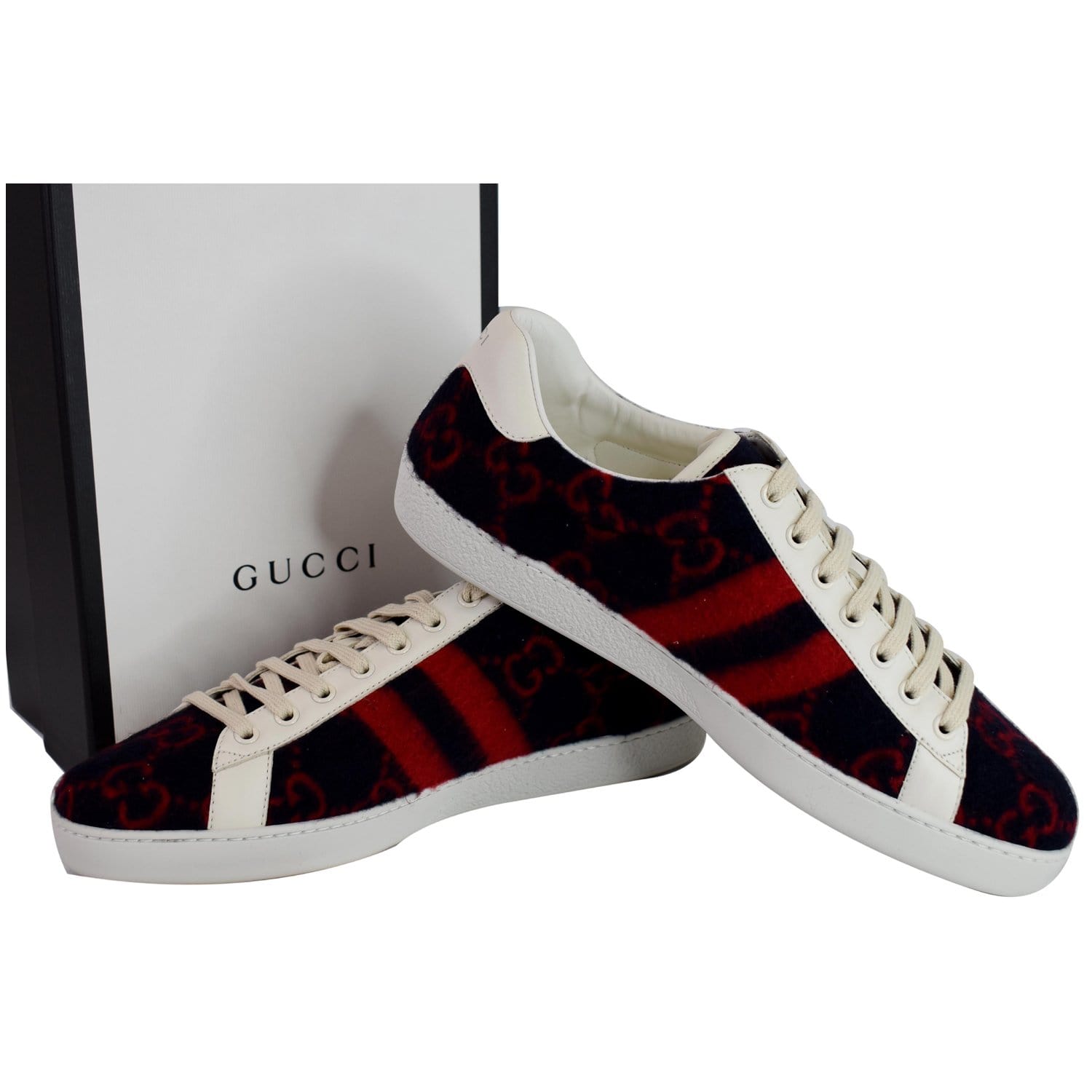 gucci ace sneaker blue and red