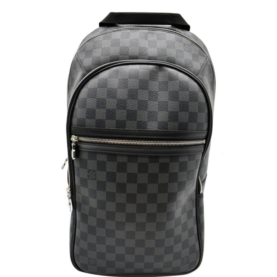 Louis Vuitton Damier Infini Michael Orange Calf Leather Backpack N41403  231005N