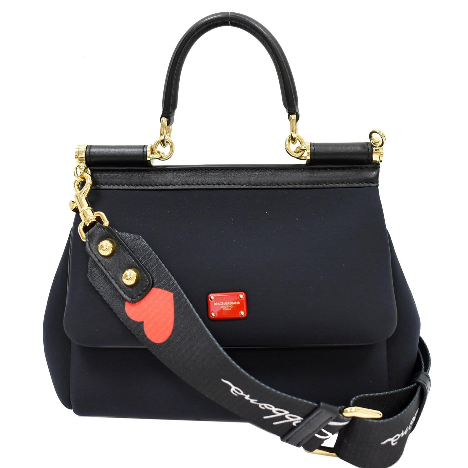 Dolce & Gabbana Small Miss Sicily Leather Satchel