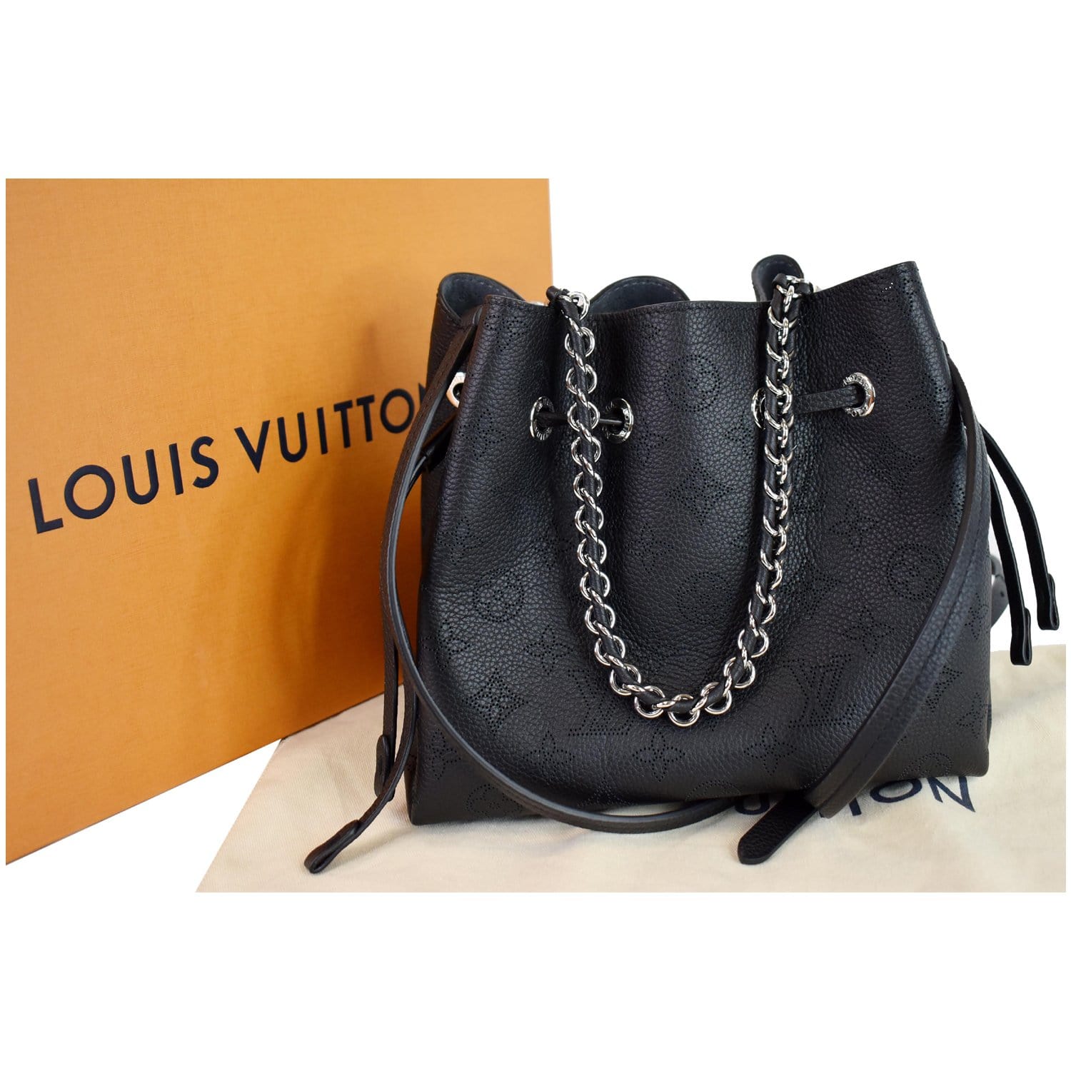 LOUIS VUITTON Bella Calf Leather Crossbody Bag Black - Final Sa
