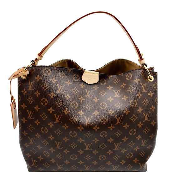 Louis Vuitton Ebene Monogram Coated Canvas Graceful mm Gold Hardware, 2021 (Like New), Brown Womens Handbag