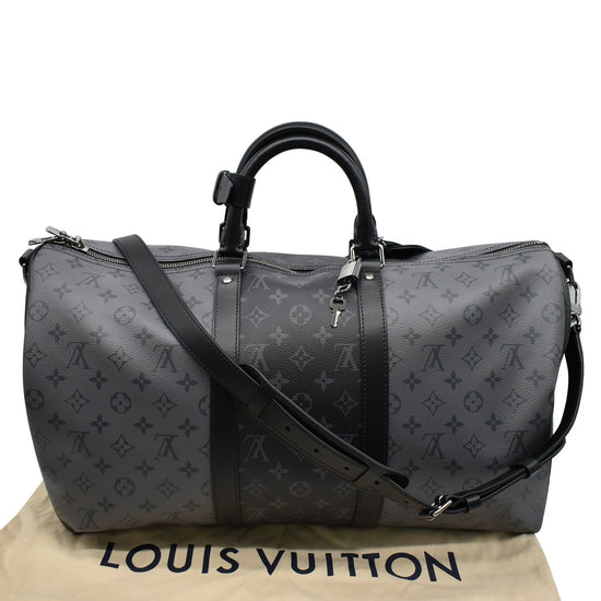 Louis Vuitton Keepall 50 Monogram Canvas Bandouliere Travel Bag  LV-0829N-0001