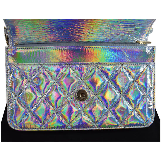 Chanel Iridescent Holographic Quilted Goatskin WOC Wallet On Chain
