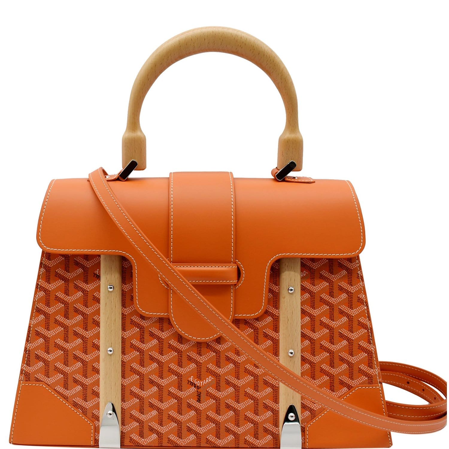 Goyard Mini Saigon Wooden Handle Orange Default Title