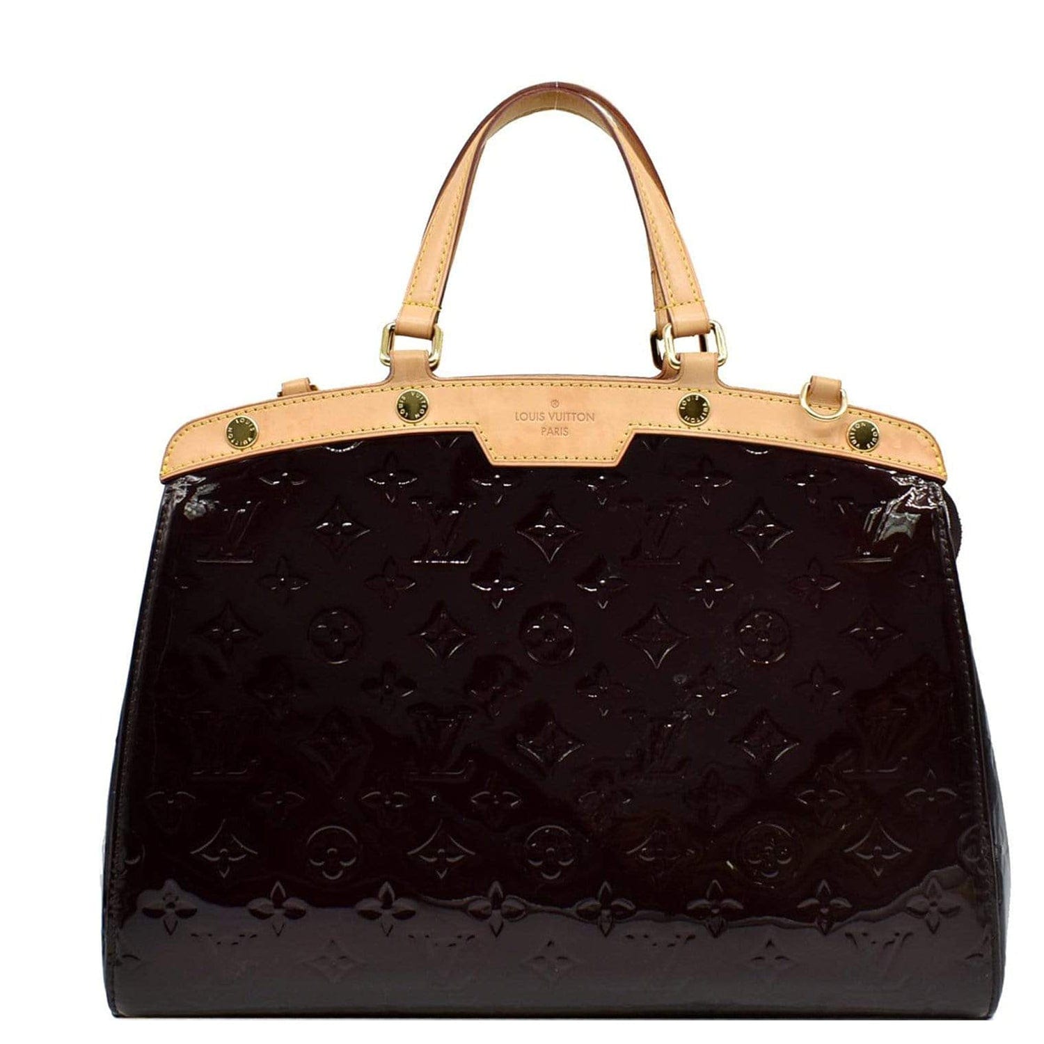 Louis Vuitton Amarante Monogram Vernis and Leather Brea mm Bag