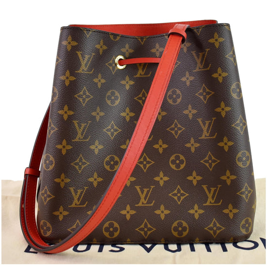 LOUIS VUITTON NEONOE MONOGRAM COQUELICOT M44021 HANDBAG/ EXCELLENT