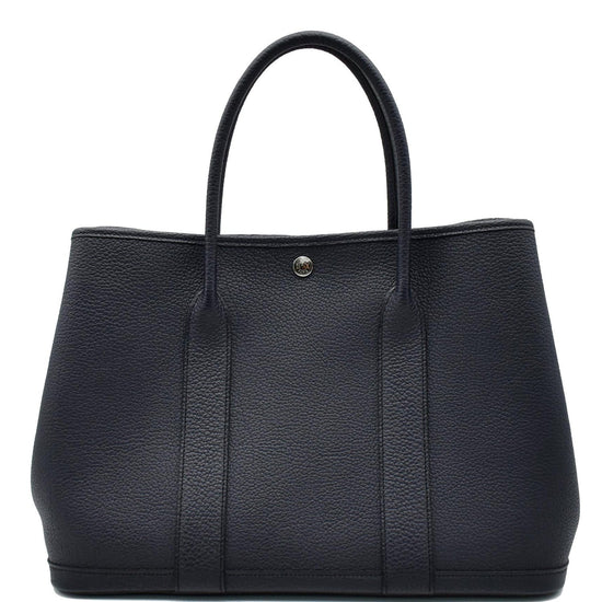 Garden party leather handbag Hermès Blue in Leather - 37380476
