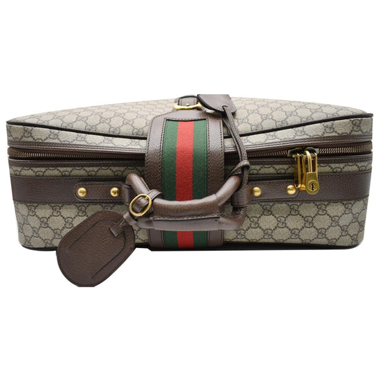 GUCCI Carry Bag 451001 suitcase GG Supreme Canvas/leather beige beige –