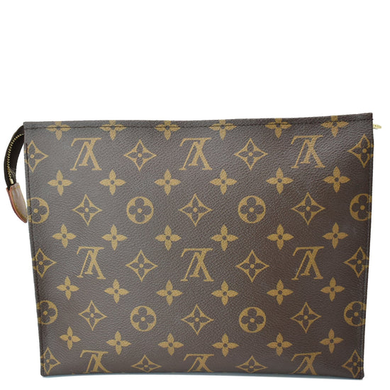 Louis+Vuitton+Toiletry+Monogram+Pouch+26+Brown+Canvas for sale online