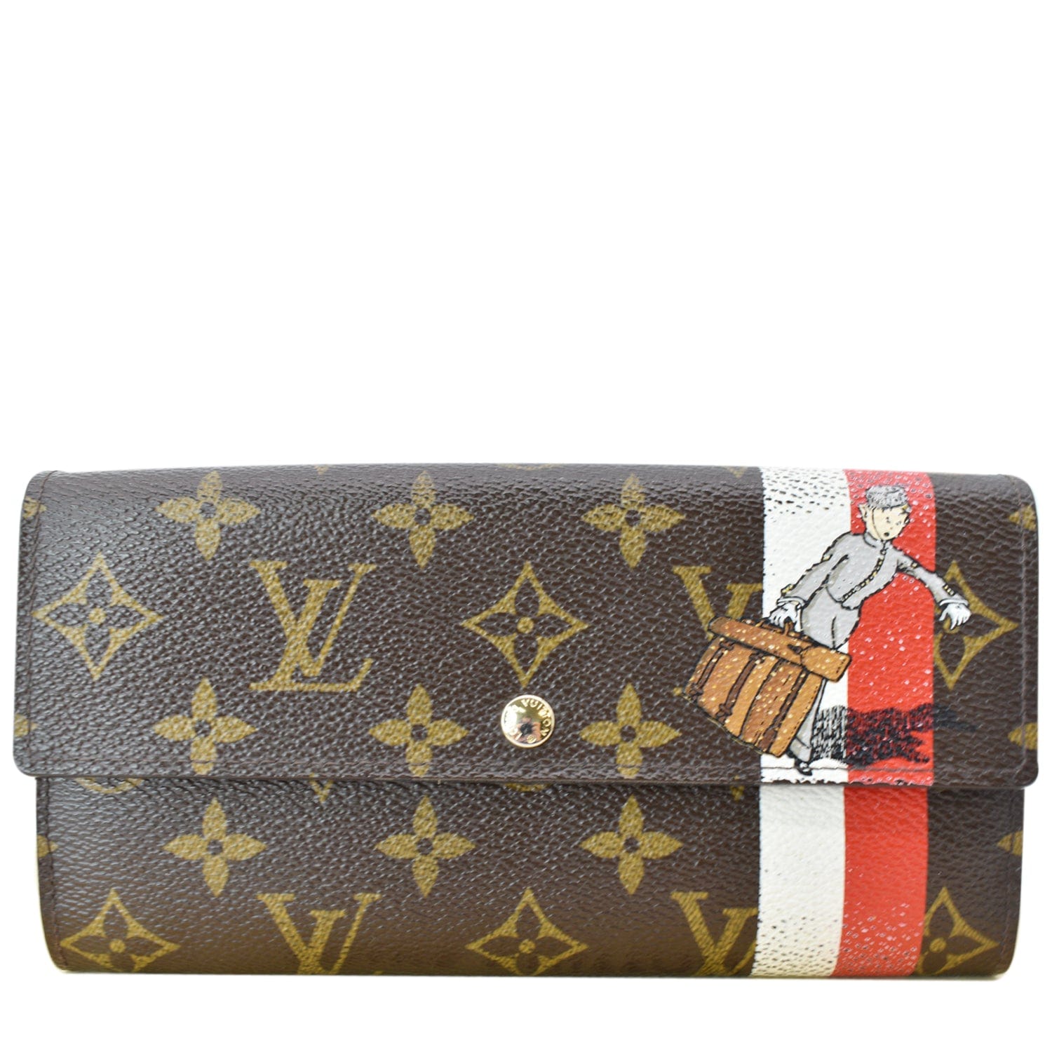 Louis Vuitton Groom Portefeuille Sarah Monogram Canvas Wallet