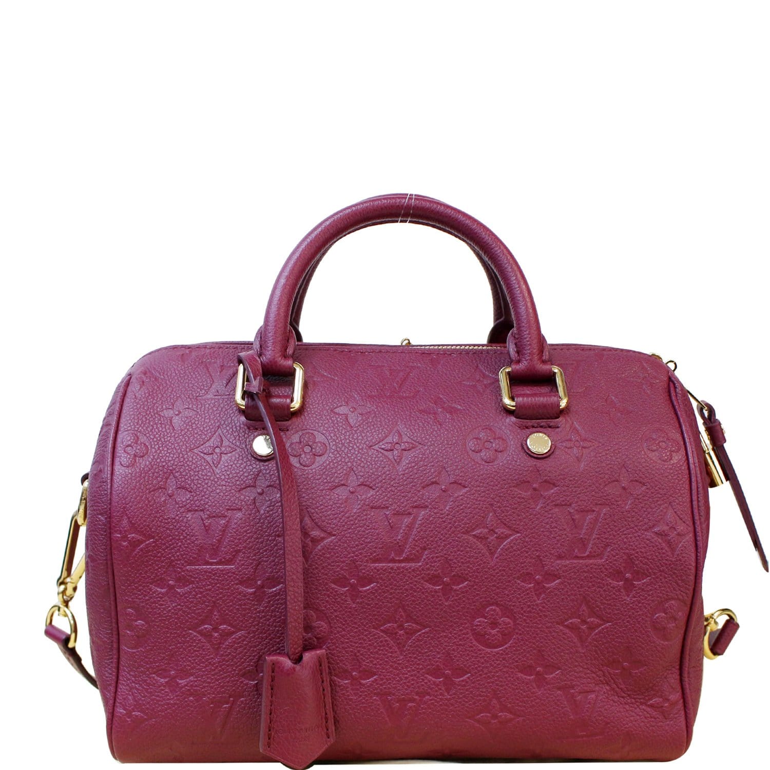 LOUIS VUITTON MONOGRAM Empreinte Speedy 25 Purple Shoulder Bag #20 Rise-on