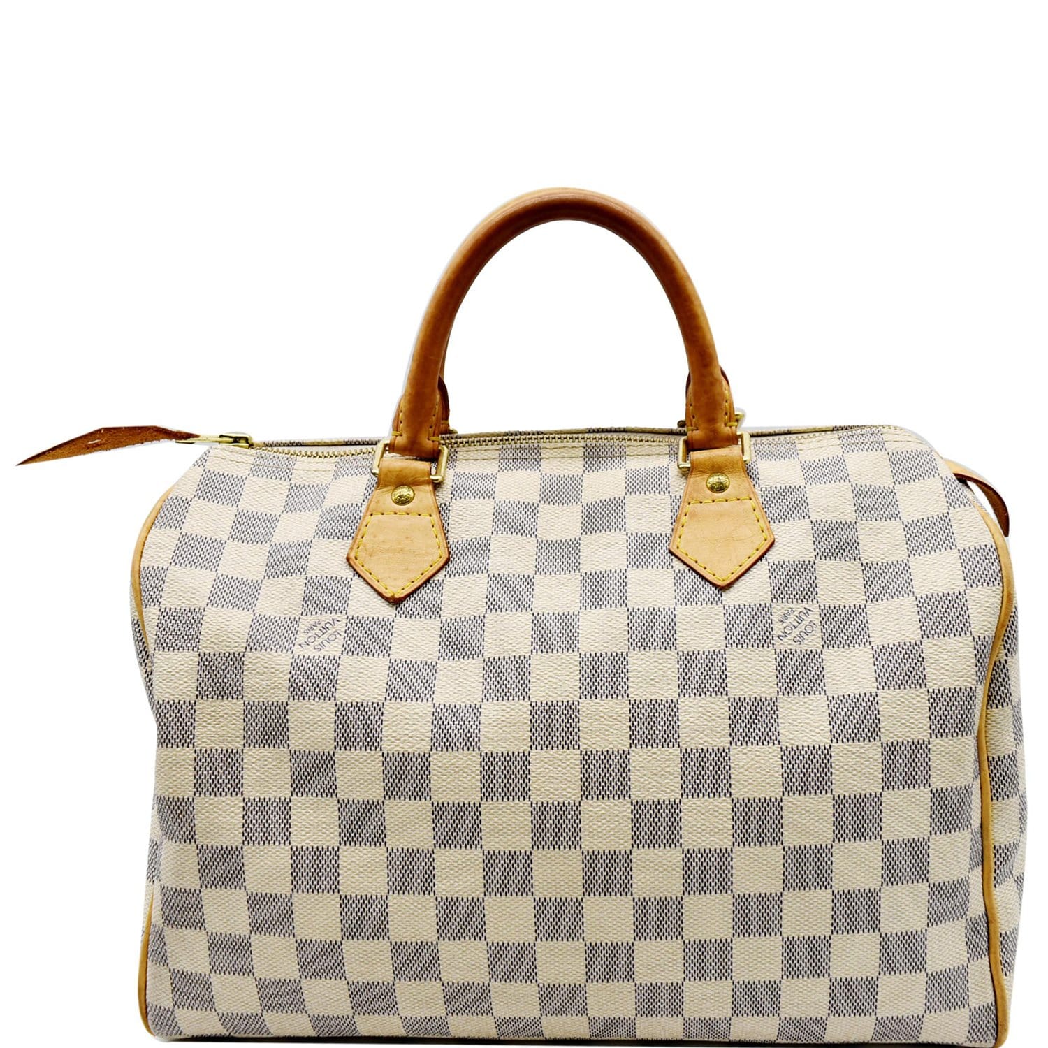 Authentic LOUIS VUITTON Speedy 30 Damier Azur White Hand Bag Purse 