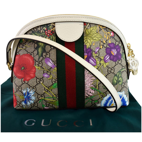 GUCCI GG Flora Shoulder Bag Cross Body 499621 GG Supreme Canvas GG Supreme  used