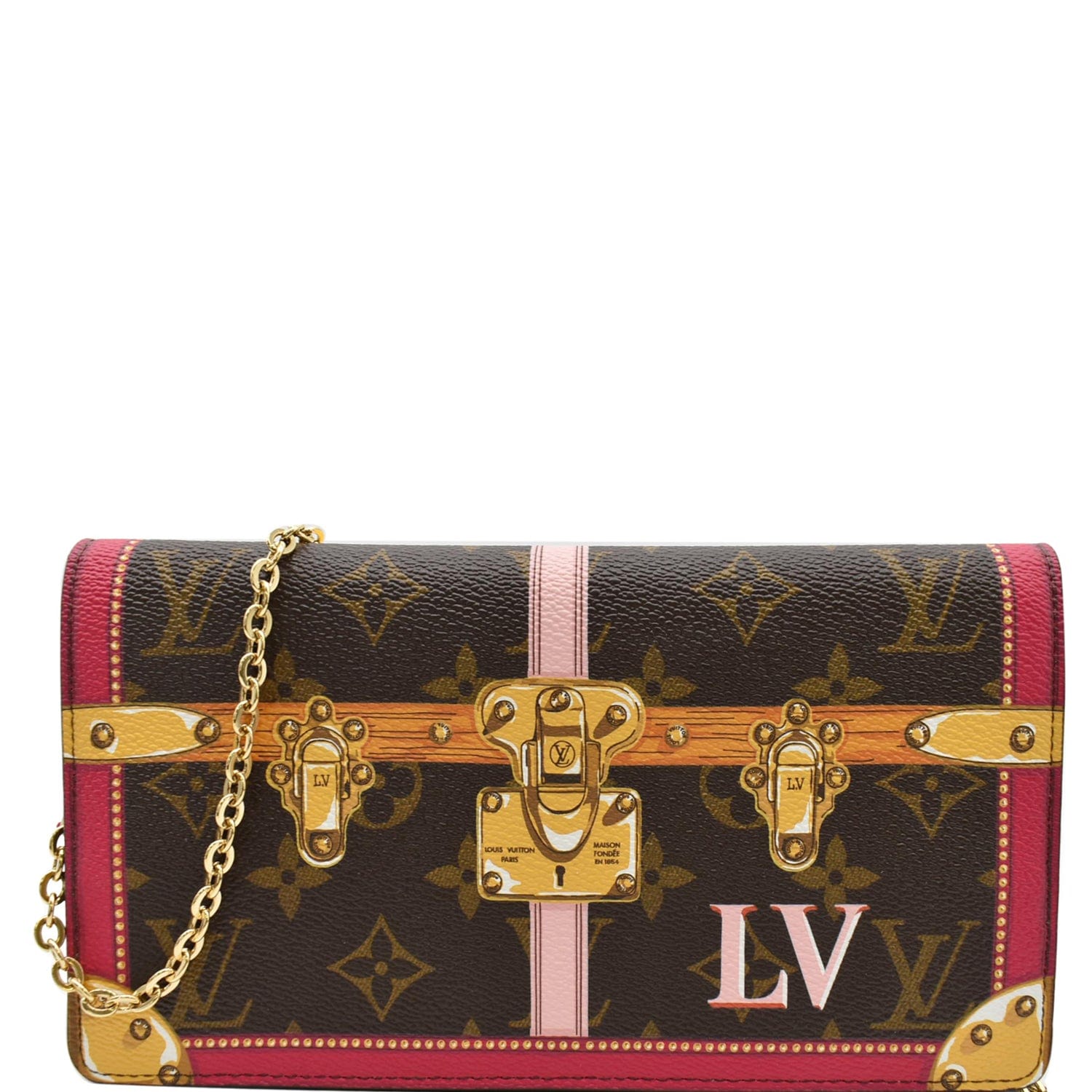 Louis Vuitton Monogram Summer Trunks Pochette (SHG-37673) – LuxeDH