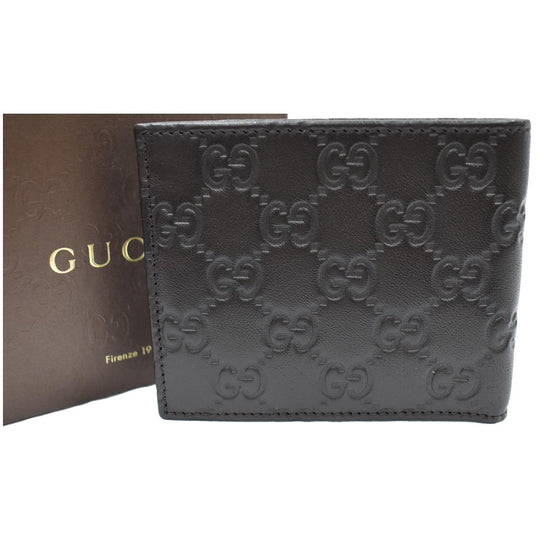 GUCCI Guccissima Card Case Wallet Grey 1301360