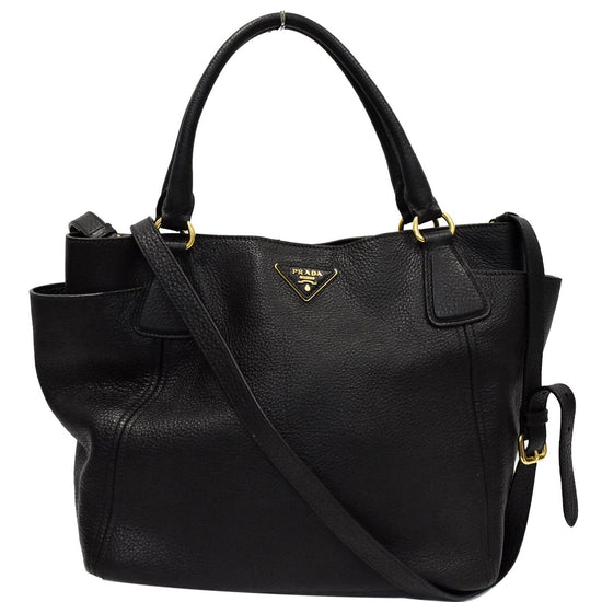 Prada Vitello Daino Cuir Frame Convertible Tote w/ Strap – Oliver Jewellery