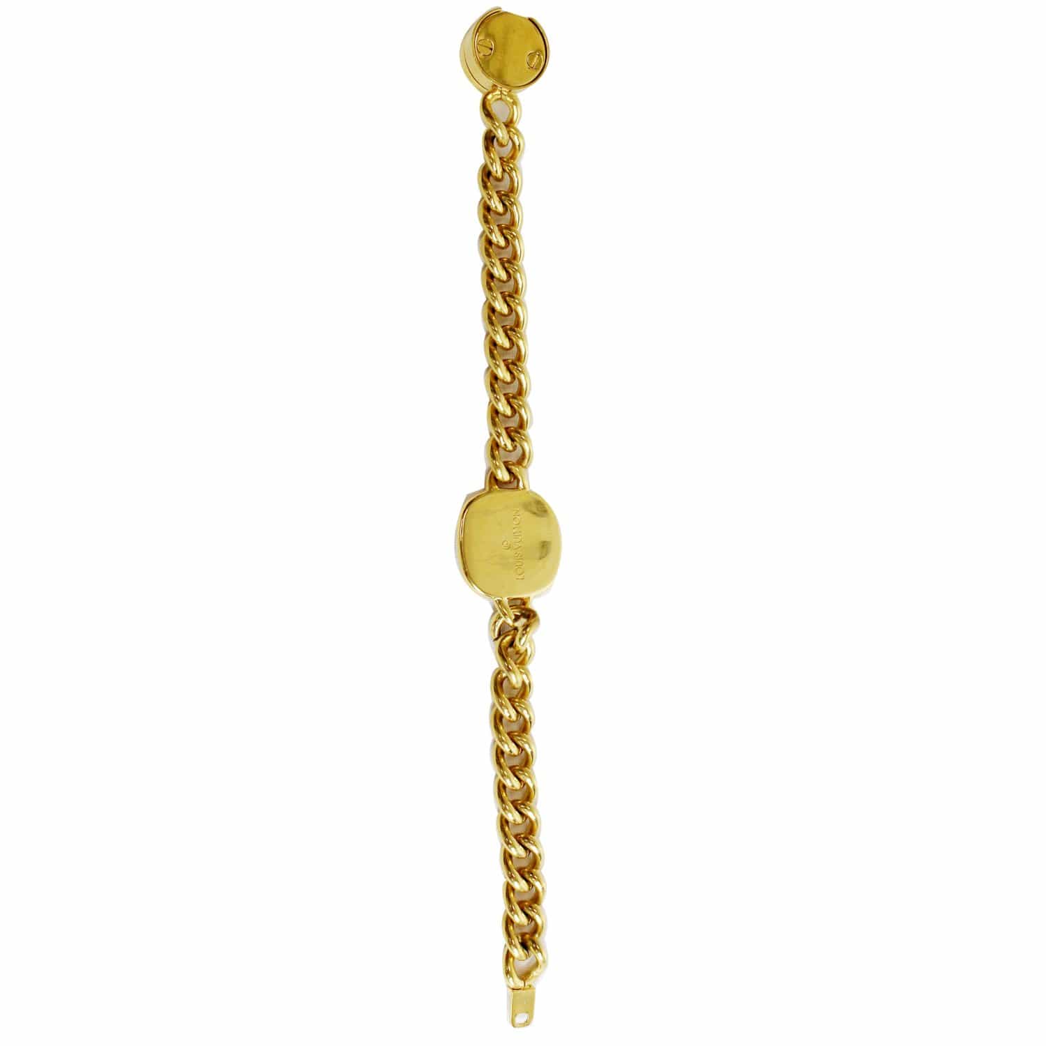 Louis Vuitton Chain ID Bracelet Gold Brass Metal