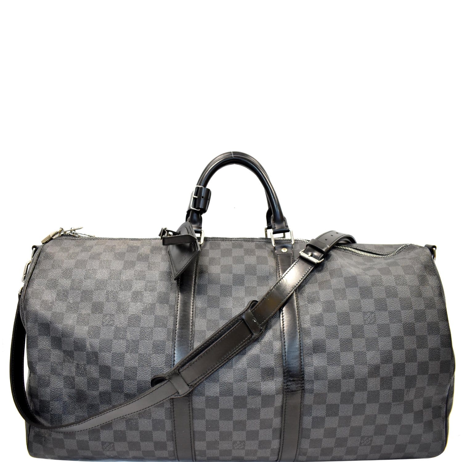 Louis Vuitton Pre-Owned Keepall Bandoulière 55 Duffle Bag in White