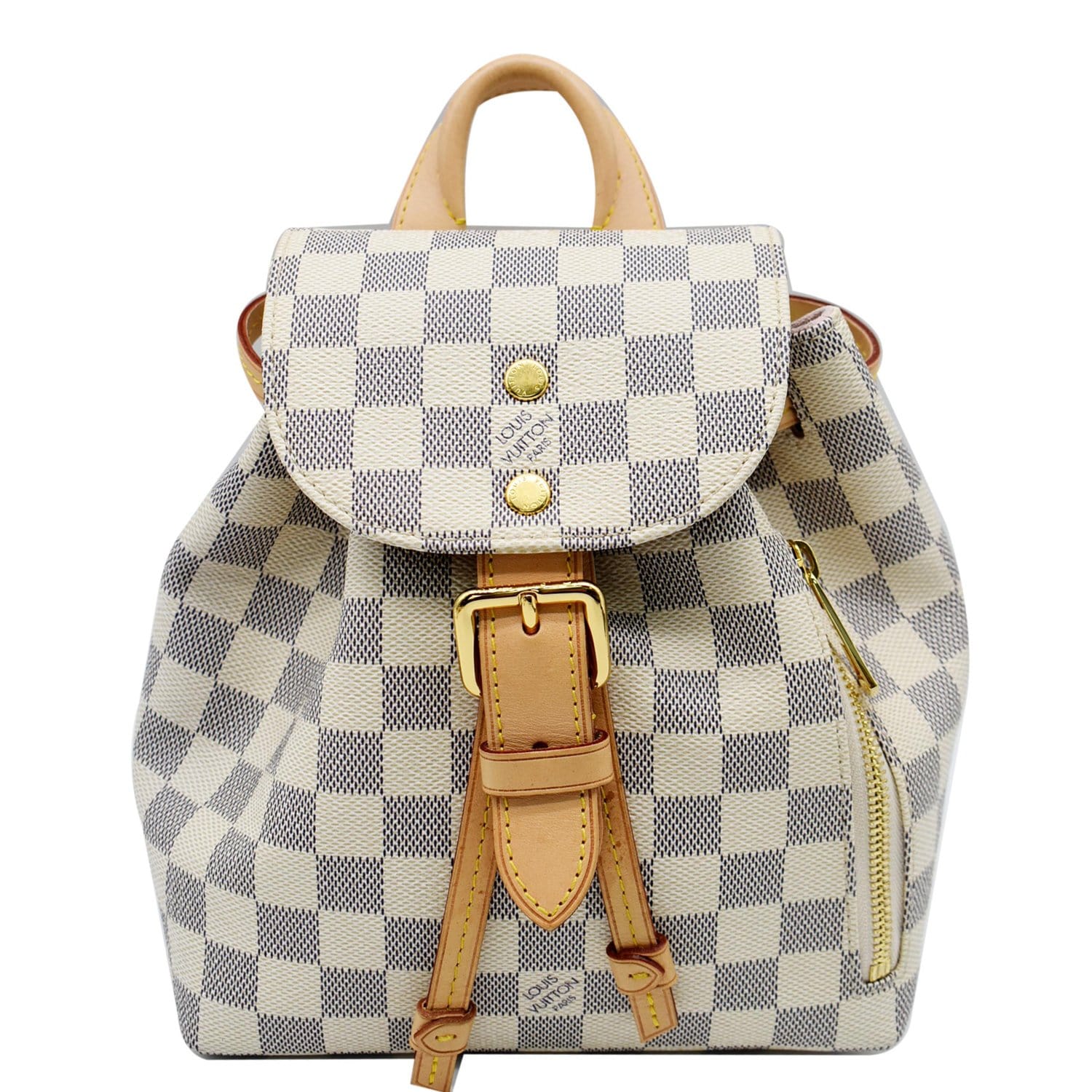 LOUIS VUITTON Sperone BB Damier Azur Backpack Bag White