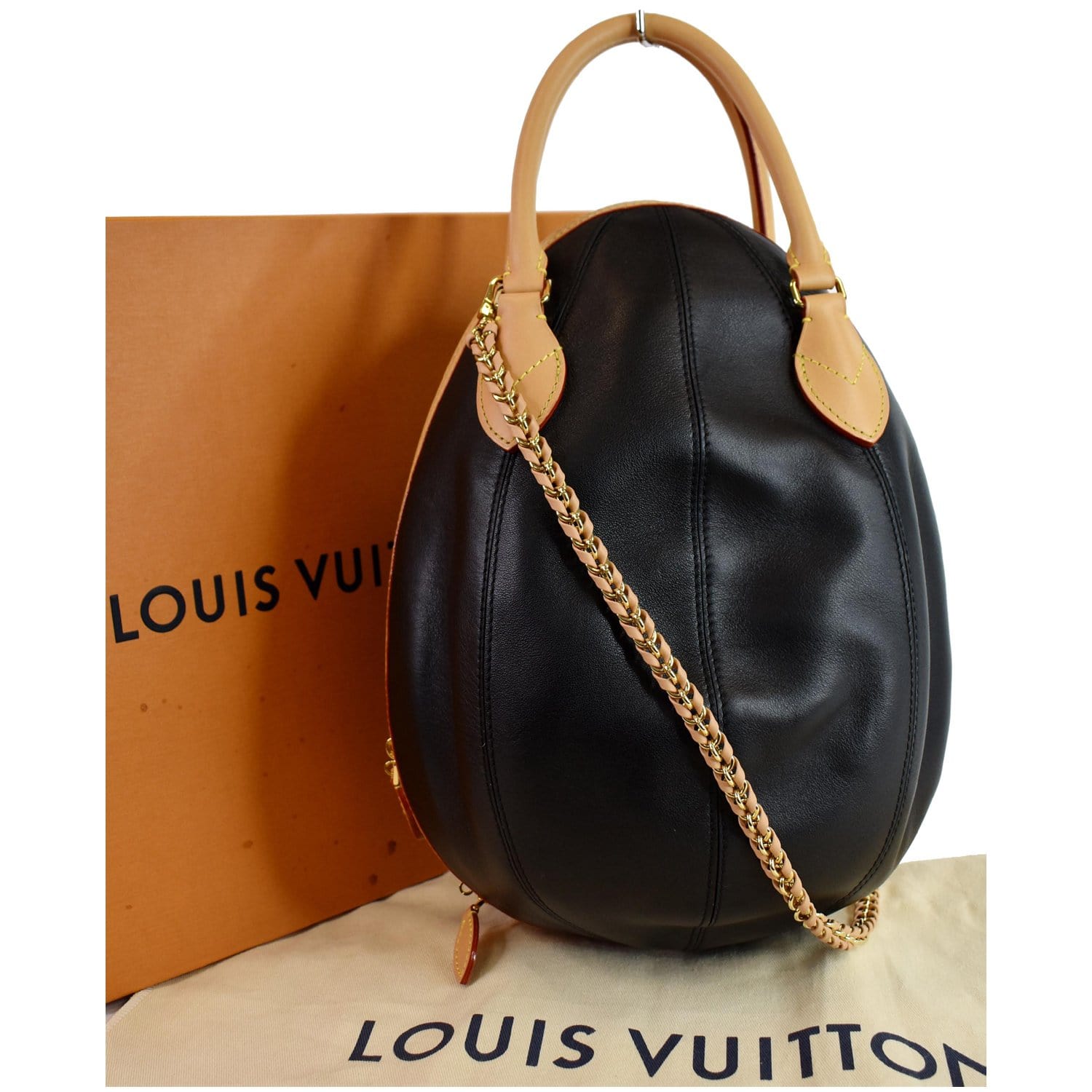 LOUIS VUITTON Monogram Egg Bag Black 365161