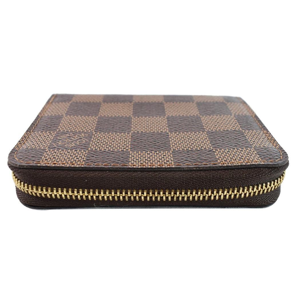 LOUIS VUITTON Damier Ebene Zippy Coin Purse Brown