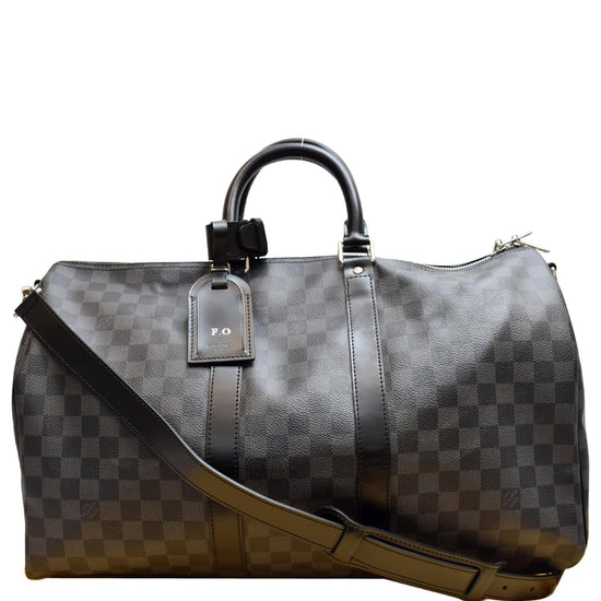 Louis Vuitton Keepall Bandouliere Damier Travel Bag Black 45 - Allu USA