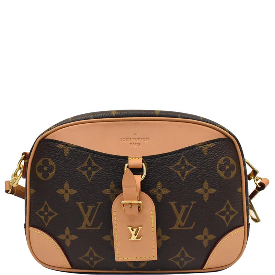 Louis Vuitton Deauville Monogram Canvas Boston Shoulder Bag LV-0225N-0051