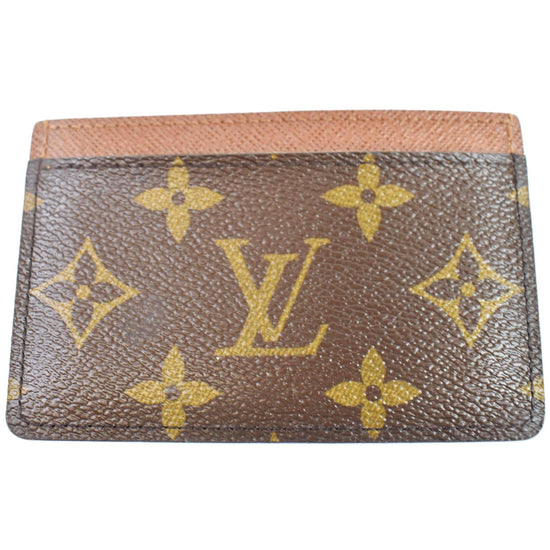 LOUIS VUITTON Card Holder Monogram Canvas Brown