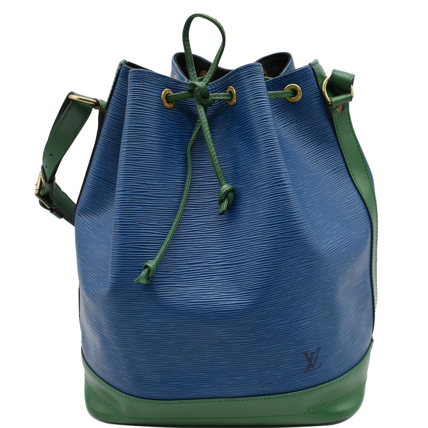 Louis Vuitton Bucket Noé Vintage Blue Green Red EPI Leather Shoulder Bag