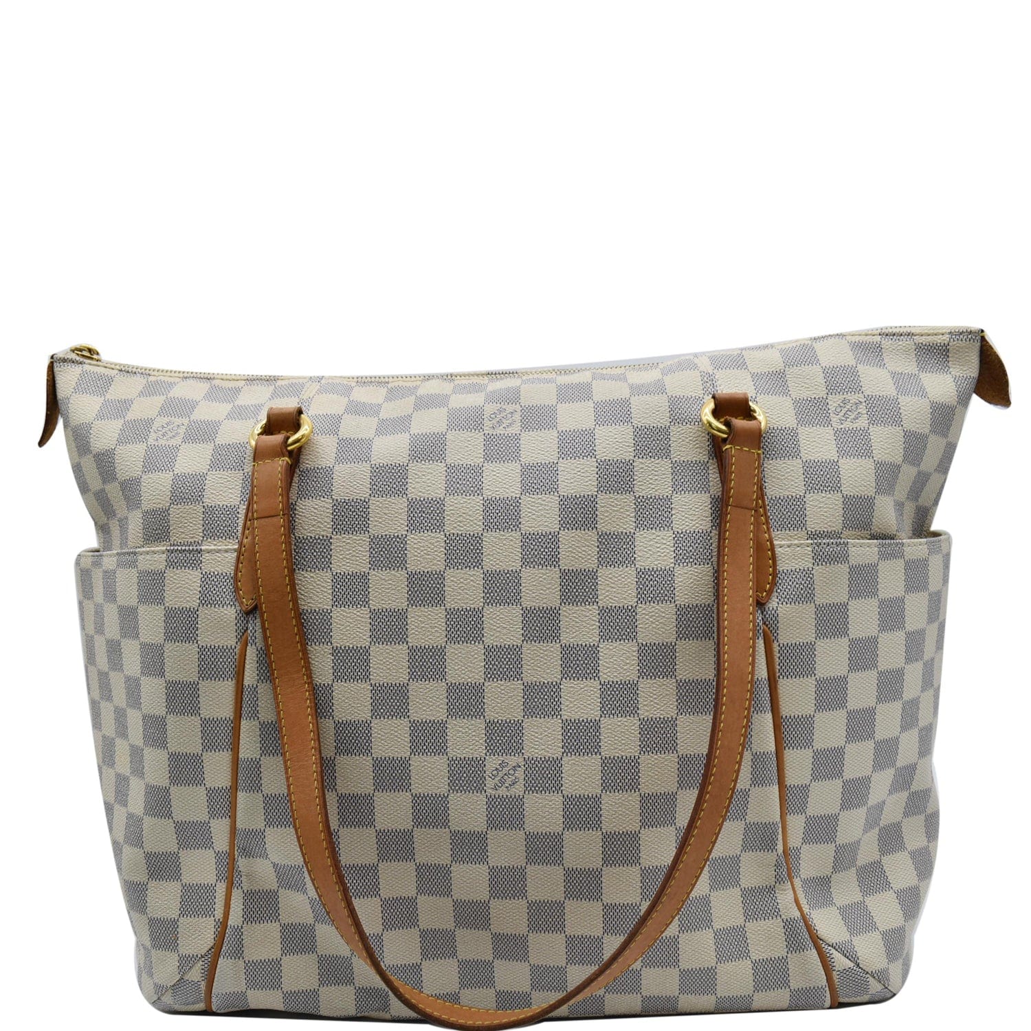 Louis Vuitton, Damier Azur Totally Shoulder Bag, Cream White And