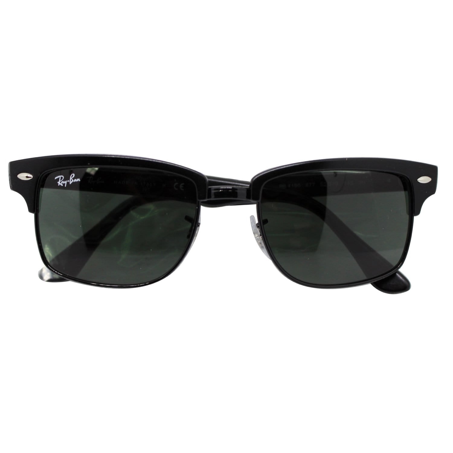 Ray-Ban Clubmaster Square Sunglasses Crystal Green Lens