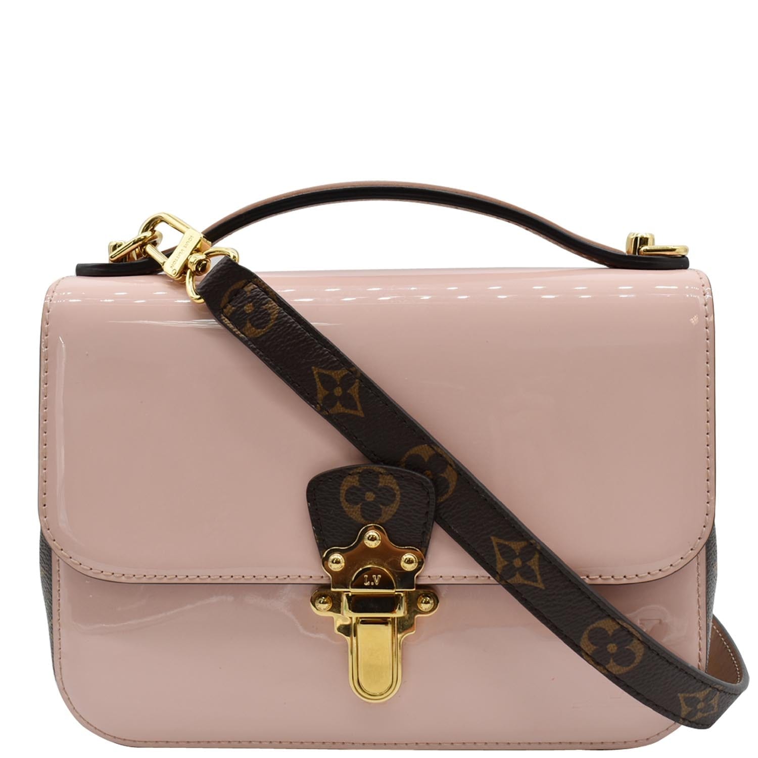 LOUIS VUITTON Patent Calfskin Monogram Cherrywood BB Rose