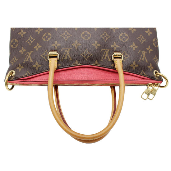 Louis Vuitton Pallas MM Dahlia Pink Monogram Logo Satchel Bag