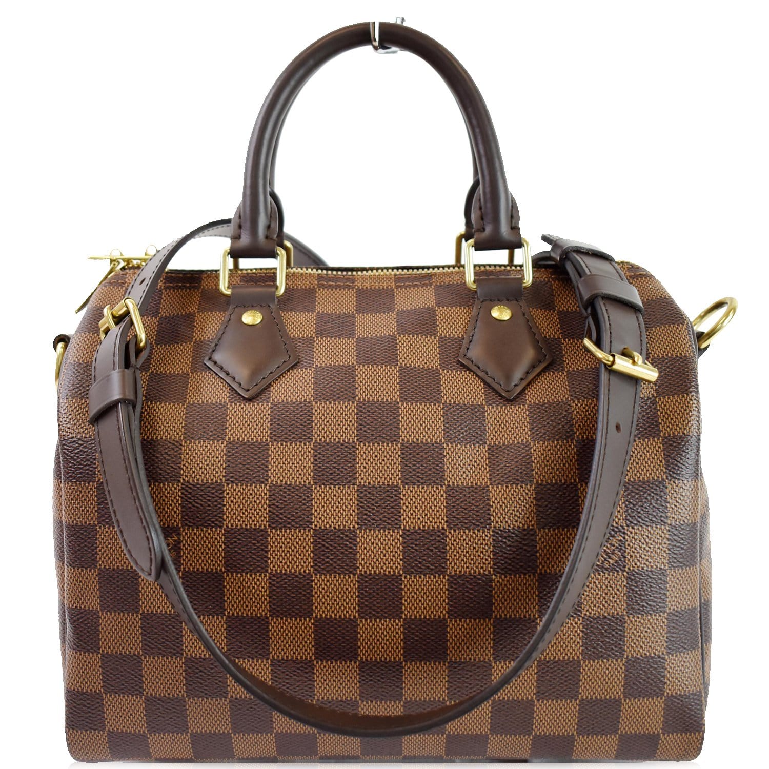 Louis Vuitton Damier Ebene Speedy Bandouliere 25 Red - A World Of