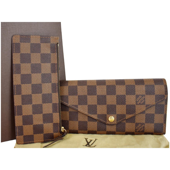 LOUIS VUITTON Damier Ebene Josephine Wallet Red 1297872