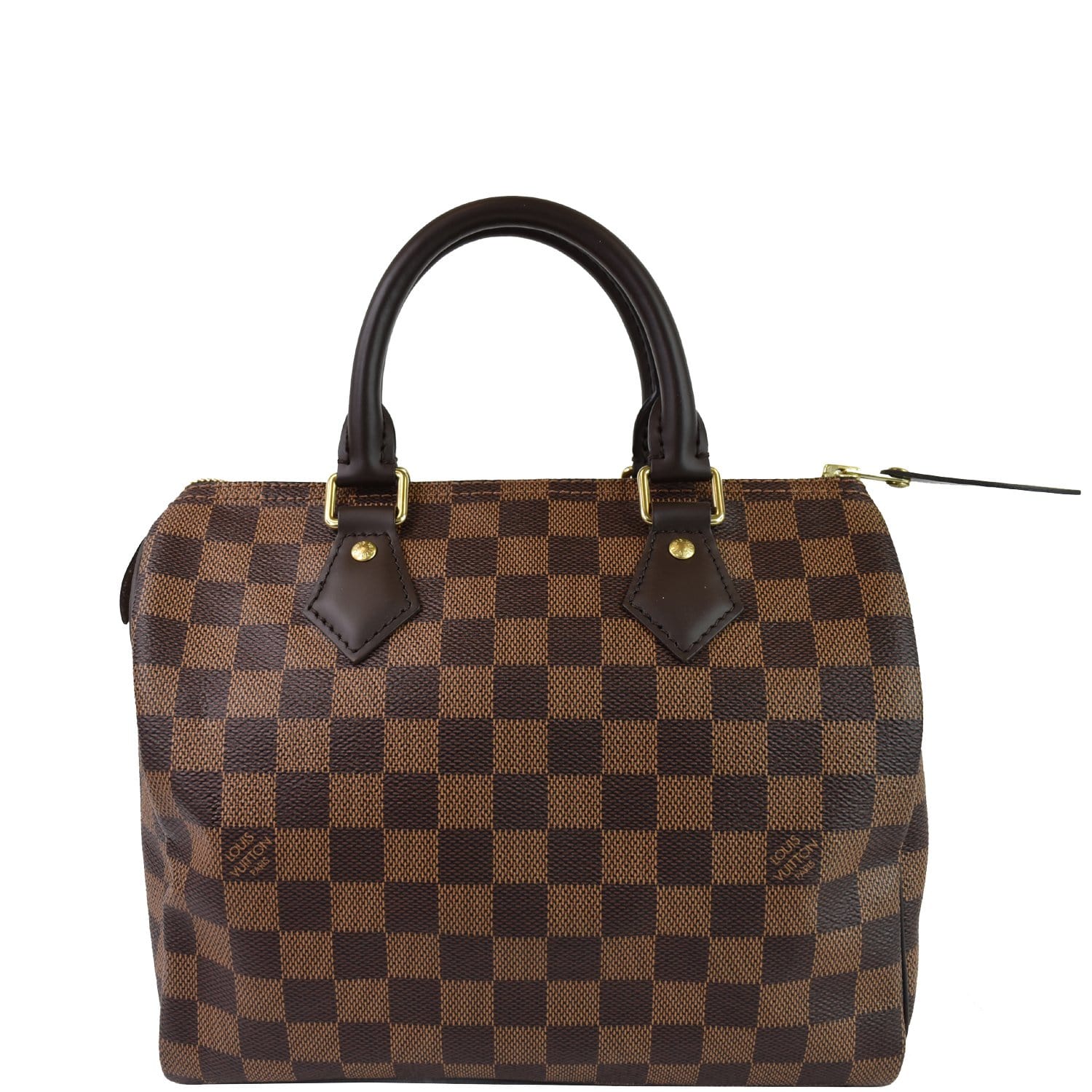 Louis Vuitton Speedy 25 Damier Ebene Satchel Bag Brown