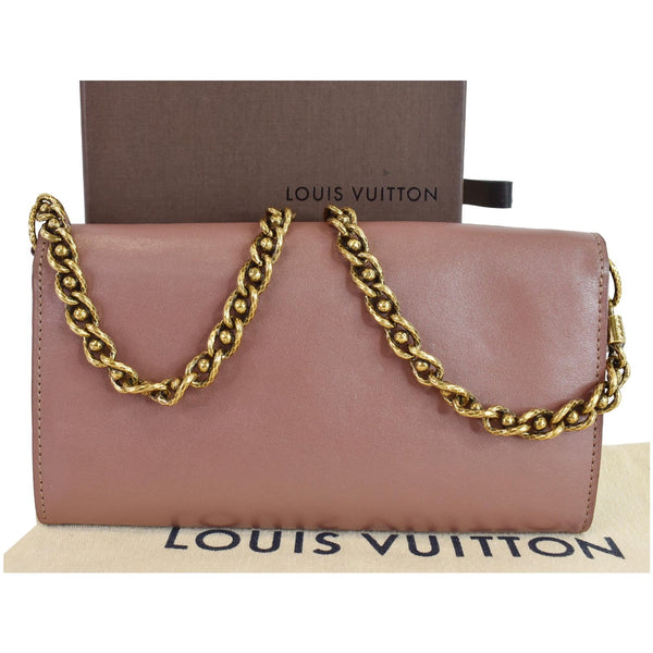 LOUIS VUITTON Louise Patent Leather Long Wallet Nude-US